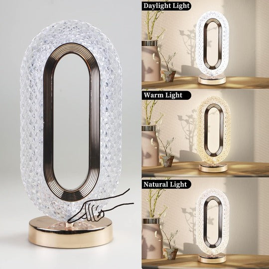 Table Lamp Touch Control USB Chargeable LED Crystal Night Light Remote Control