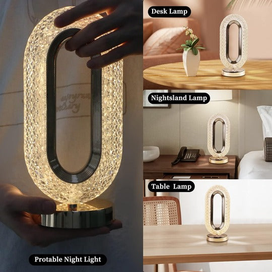 Table Lamp Touch Control USB Chargeable LED Crystal Night Light Remote Control