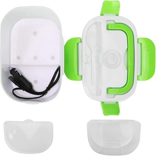 Lunch Box Portable Electric Food Warmer Food Container Car Heated Lunch Box with Spoon