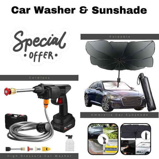 High Pressure Car Washer With Car Sunshade