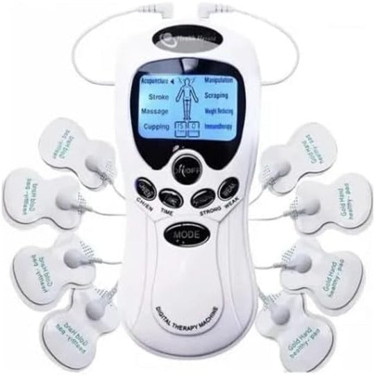 Electronic Pulse Massager 8 in 1 Digital Therapy Machine Full Body Massager