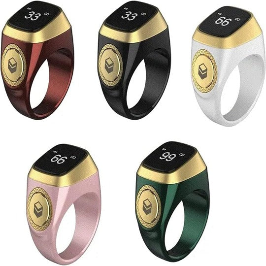 Tasbeeh Counter Smart Ring With Finger Counter Multi-Language Islamic Muslim Ring