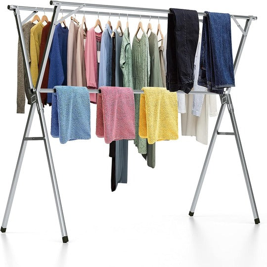 Clothes Drying Rack adjustable Stand for Garments rack Adjustable and Foldable Laundry Drying Rack
