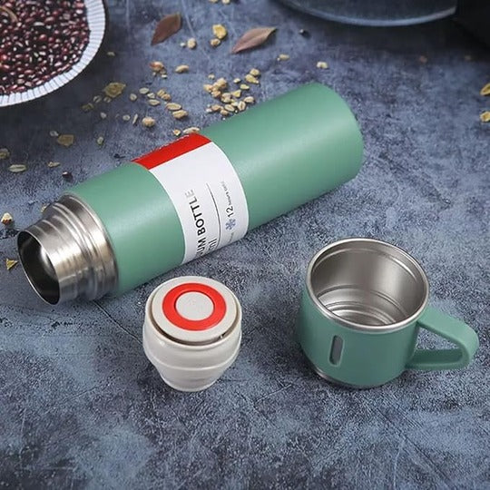 Thermos with Coffee Mug Stainless Steel Vacuum Bottle 500 ML
