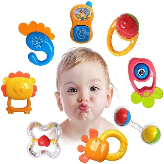 12 pcs Newborn Teether Toy Rattle Set for New Born