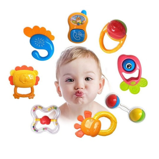 12 pcs Newborn Teether Toy Rattle Set for New Born