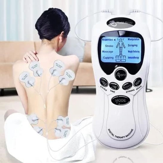 Electronic Pulse Massager 8 in 1 Digital Therapy Machine Full Body Massager
