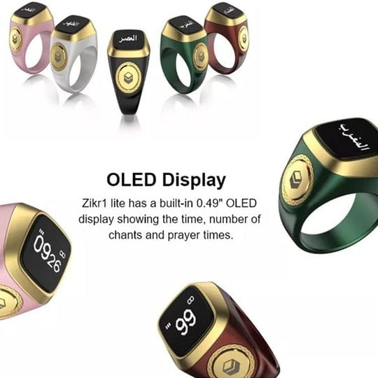 Tasbeeh Counter Smart Ring With Finger Counter Multi-Language Islamic Muslim Ring