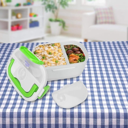 Lunch Box Portable Electric Food Warmer Food Container Car Heated Lunch Box with Spoon
