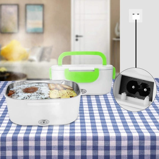 Lunch Box Portable Electric Food Warmer Food Container Car Heated Lunch Box with Spoon