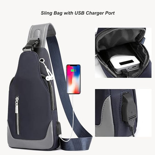 Shoulder Bag USB Charging Sport Anti-theft Backpack Travel Waterproof Bag
