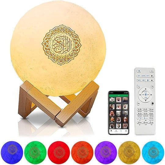 Quran Speaker Smart Touch Moon Display LED Lamp Bluetooth Speaker