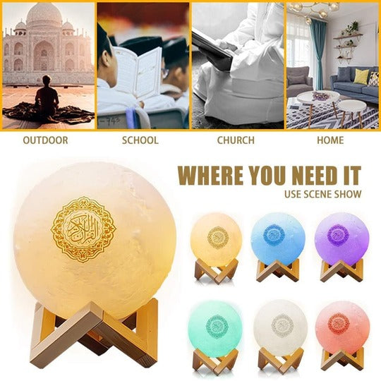 Quran Speaker Smart Touch Moon Display LED Lamp Bluetooth Speaker
