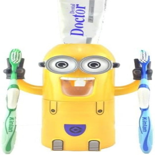 Kids Toothbrush Holder With Toothpaste Dispenser