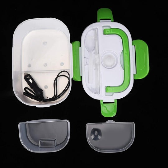 Lunch Box Portable Electric Food Warmer Food Container Car Heated Lunch Box with Spoon