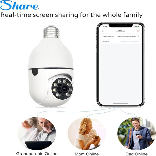Camera For Indoor Home Security Wireless Rotational