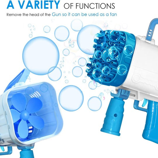 Bubble Gun Electric Bubble Maker With 64 Holes And Light Big Bubble Blowers For Kids