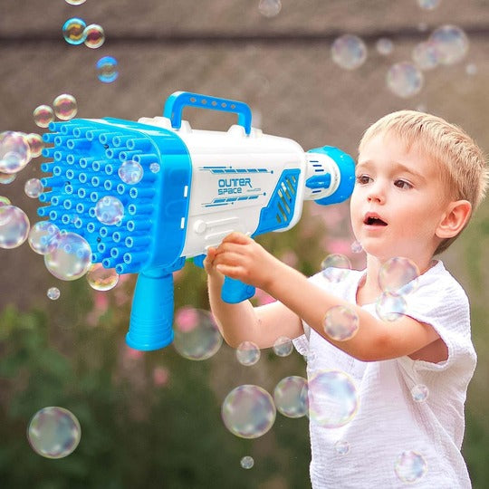 Bubble Gun Electric Bubble Maker With 64 Holes And Light Big Bubble Blowers For Kids