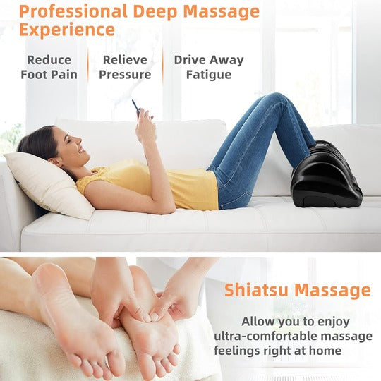 Foot Massager Kneading and Rolling for Foot Ankle Nerve Pain Handle High Intensity Rollers Remote Control