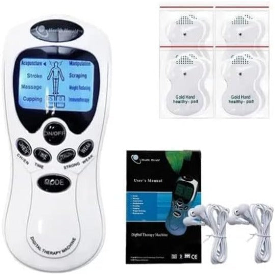 Electronic Pulse Massager 8 in 1 Digital Therapy Machine Full Body Massager