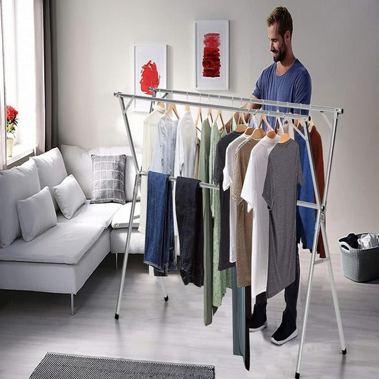 Clothes Drying Rack adjustable Stand for Garments rack Adjustable and Foldable Laundry Drying Rack