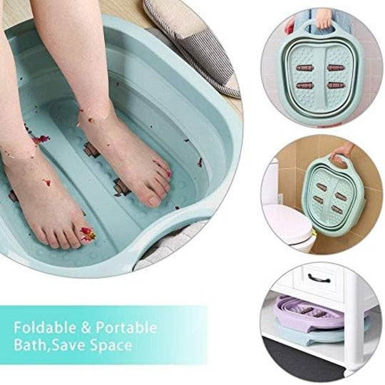 Foot Massager Collapsible Foot Bath Tub Stress and Tension Relief