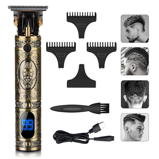 Hair Trimmer With LED Display For Men