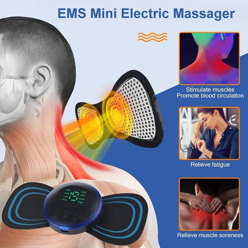 EMS Mini Massager Full Body Muscle Pain Relief